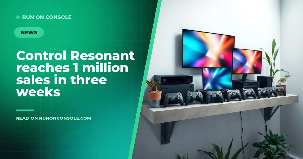 Control Resonant game cover showing a stylized protagonist in a surreal, neon-lit environment