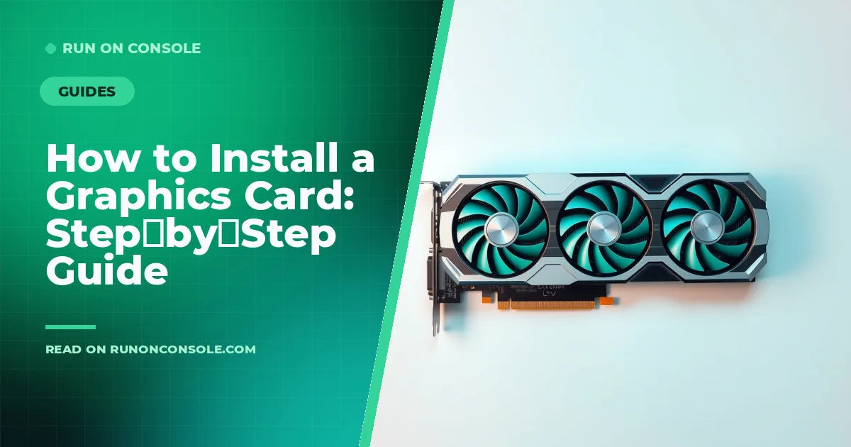 A close‑up of a hands‑on graphics card installation inside a PC case