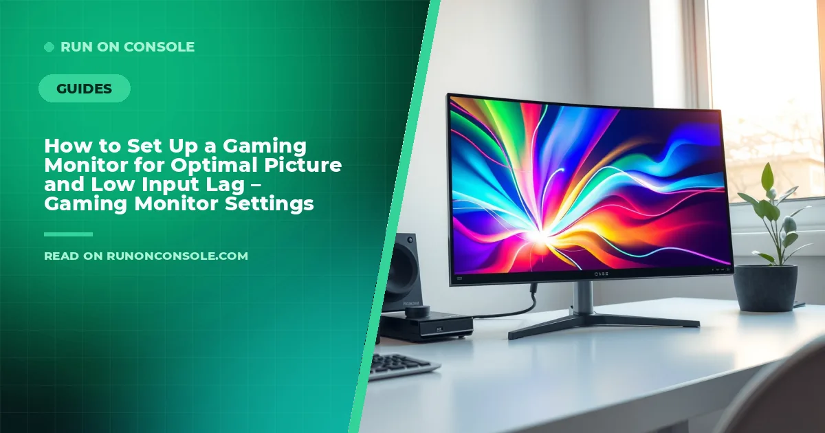 A high‑refresh gaming monitor displaying a vivid game scene with minimal input lag